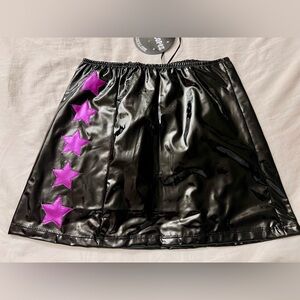 DOLLSKILL PATENT LEATHER STAR MINISKIRT